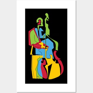 Bassist Colorful Pop Art Style Posters and Art